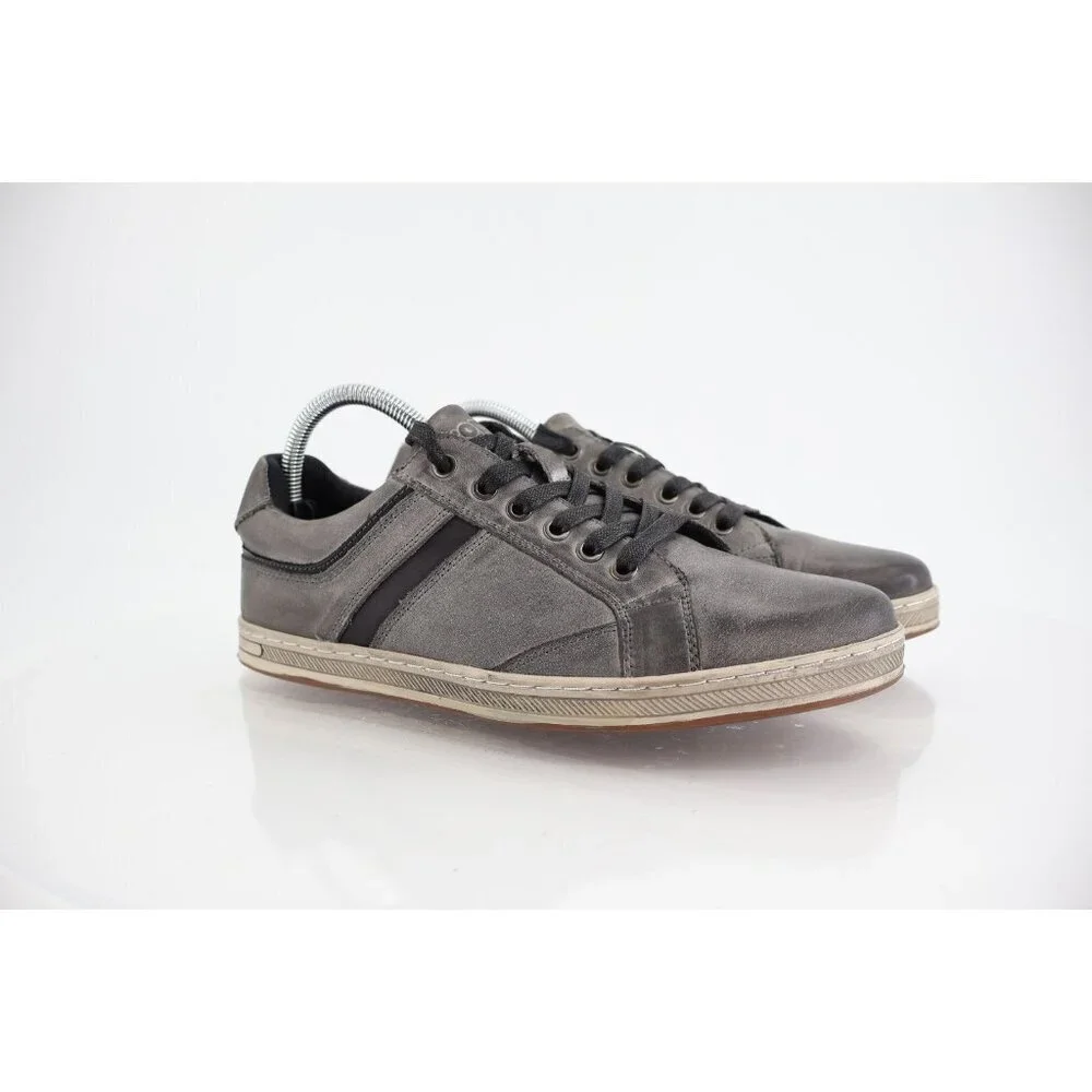 Propet Lucas Mens Size 8 Sneakers Shoes Gray Leather Casual Lace Up Shoes